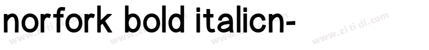 norfork bold italicn字体转换